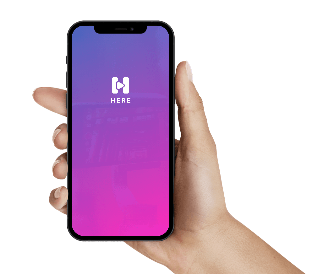 Here 앱 손 이미지